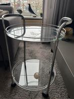 Vintage chroom design trolley bijzettafeltje, Antiek en Kunst, Ophalen of Verzenden