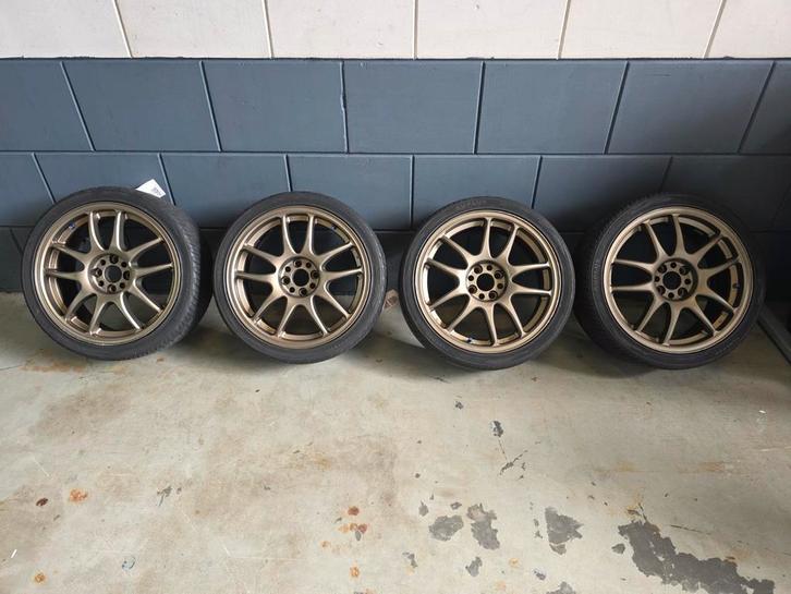 Work Emotion CR-Kai – 17x7J ET32 – 4x100 – Bronze, Auto diversen, Tuning en Styling, Ophalen of Verzenden