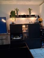 Kast.drie delen, Huis en Inrichting, Kasten | Vitrinekasten, Gebruikt, 100 tot 150 cm, Zwart, 100 tot 150 cm