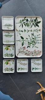 Mebel V18 Dienblad met Schaaltjes - Kruidenmotief, Ophalen of Verzenden, Rond