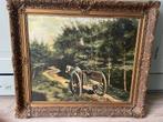 Schilderij paard en wagen. In prima staat., Ophalen of Verzenden