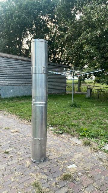  5 meter Dubbelwandige rvs kachelpijp 200 inwendig beschikbaar voor biedingen