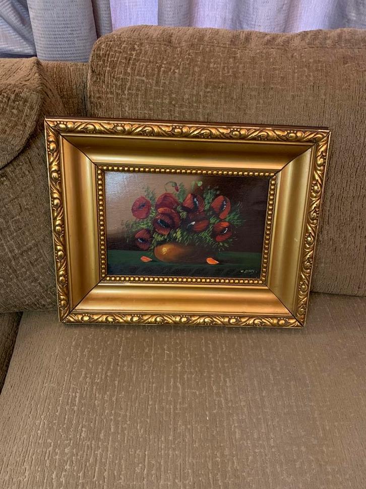 Schilderij met bloemen in gouden lijst barok antiek, Antiek en Kunst, Kunst | Schilderijen | Klassiek, Ophalen