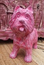 Pink/Roze/West highland terrier/Hond/Beeld, Ophalen of Verzenden