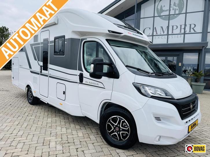 Adria Matrix Plus 670 DL Automaat Lithium Airco Omvormer, Caravans en Kamperen, Campers, Bedrijf, tot en met 4, Half-integraal