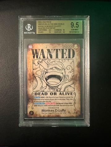 Monkey.D.Luffy Wanted Poster OP05-119 BGS Gem Mint 9,5 beschikbaar voor biedingen