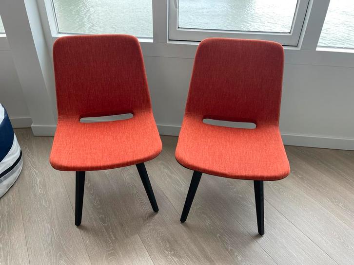 Low dining stoelen, Huis en Inrichting, Stoelen, Zo goed als nieuw, Twee, Overige kleuren, Ophalen