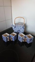Vietnamese koffie-theepot, serveerplank, 4 kopjes, Ophalen, Gebruikt, Keramiek, Overige stijlen