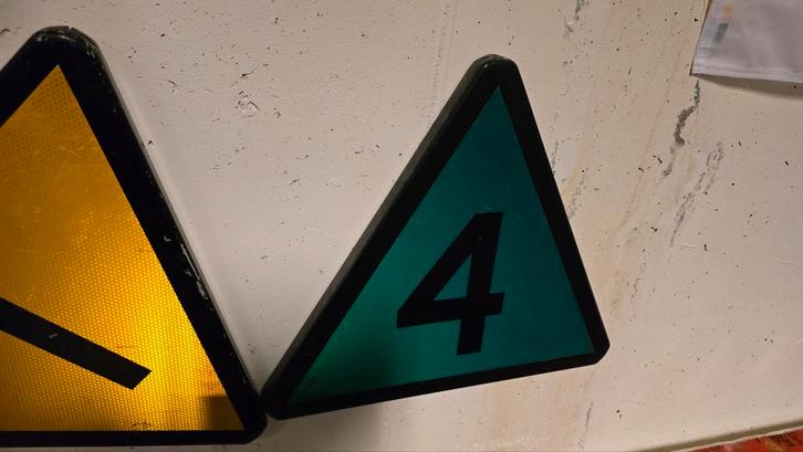 3 borden voor langs het spoor, Verzamelen, Spoorwegen en Tramwegen, Trein, Overige typen, Ophalen of Verzenden