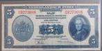 Nederlands Indië, 5 gulden, 1943, Postzegels en Munten, Bankbiljetten | Nederland, 1 gulden, Verzenden