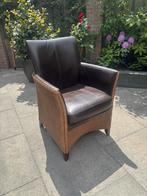 Prachtige leren Lloyd Loom origineel(!) Stoel, Gebruikt, Minder dan 75 cm, Riet of Rotan, 50 tot 75 cm
