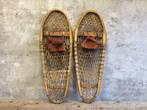 Mooie oude vintage sneeuwschoenen leren banden, decoratief!, Ophalen of Verzenden