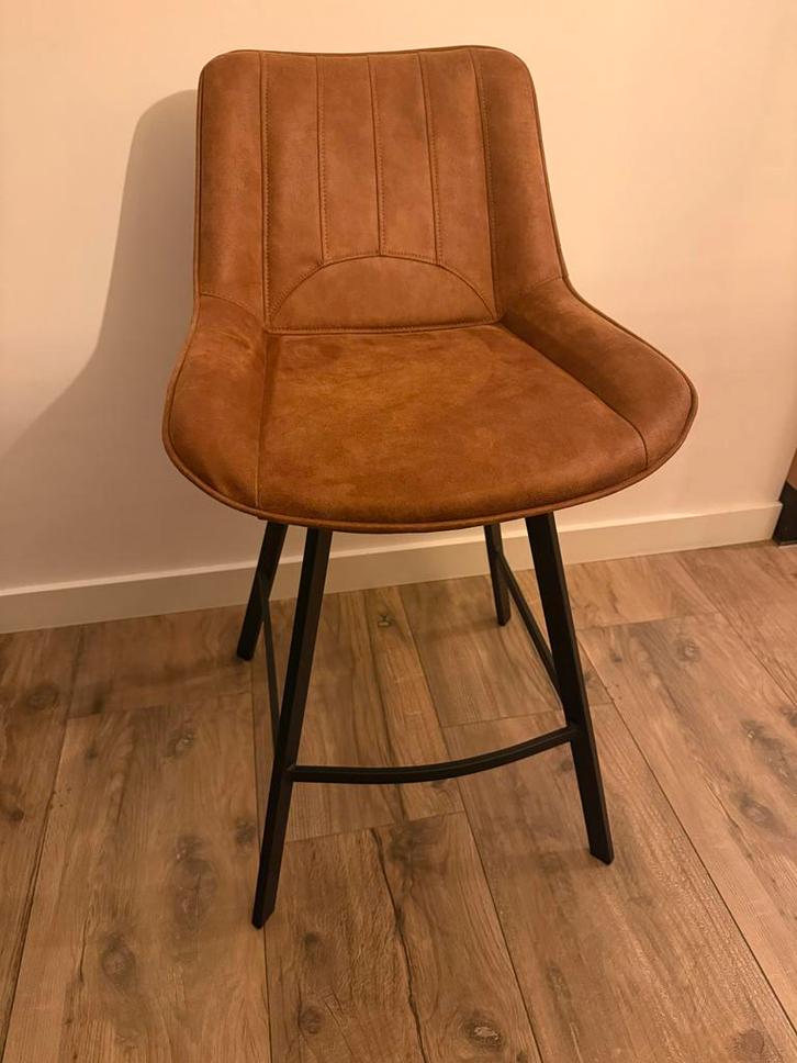 4 Barstoelen Microleder - Zo Goed Als Nieuw!, Huis en Inrichting, Stoelen, Zo goed als nieuw, Overige materialen, Ophalen