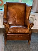 Schaapsleren fauteuil, Ophalen of Verzenden, Zo goed als nieuw, 75 tot 100 cm, 50 tot 75 cm