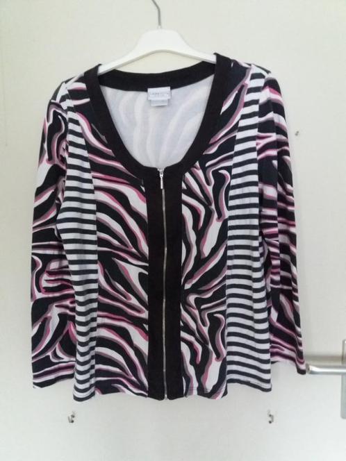 Een dames vest zonder kraag, met lange mouw en rits sluiting, Kleding | Dames, Truien en Vesten, Zo goed als nieuw, Maat 38/40 (M)