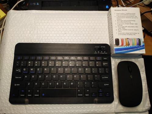 Mini draadloos bluetooth toetsenbord en muis, Computers en Software, Toetsenborden, Nieuw, Qwerty, Draadloos, Toetsenbord en muis-set