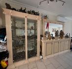 Vitrinekast + Dressoir + spiegel, Huis en Inrichting, Kasten | Vitrinekasten, Ophalen, Gebruikt, 200 cm of meer, 200 cm of meer