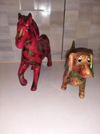 POMME PIDOU teckel en paard spaarpot, Verzenden, Zo goed als nieuw, Steen, Aardewerk of Keramiek, Dier