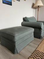 GRATIS Ektorp fauteuil / stoel en voetenbank / poef, Ophalen of Verzenden, Zo goed als nieuw, Rechthoekig, 75 tot 100 cm