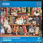 Gibsons puzzel 1000 stukjes puss back in books, Ophalen of Verzenden, Zo goed als nieuw