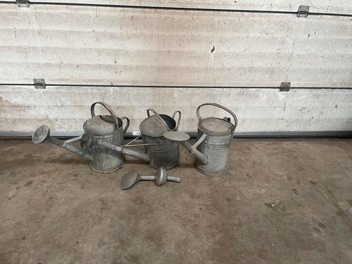 Vintage Metalen Gieters - Set van 3, Tuin en Terras, Gieters, Gebruikt, Metaal, Ophalen