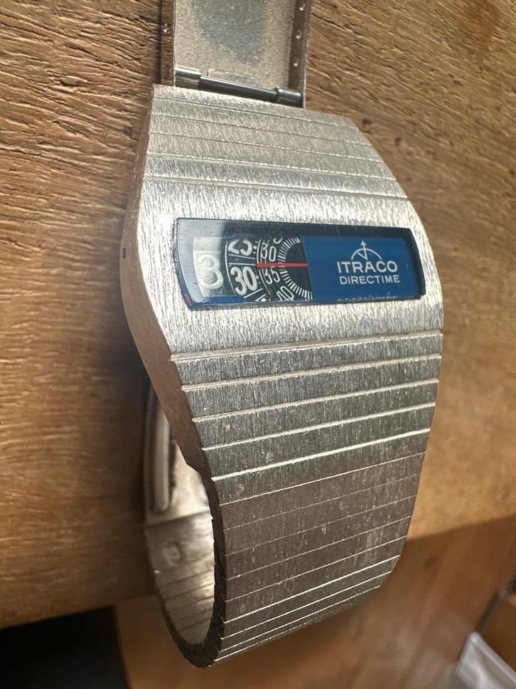 Vintage ITRACO Directime Horloge - Jaren 60, Sieraden, Tassen en Uiterlijk, Horloges | Heren, Gebruikt, Polshorloge, Overige merken