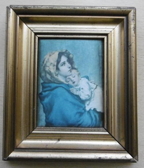 Maria met kind schilderijtje, Verzamelen, Religie, Gebruikt, Overige typen, Ophalen of Verzenden