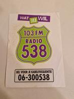 1129 Radio 538 Sticker, Verzamelen, Ophalen of Verzenden, Gebruikt, Overige typen