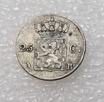 25 cent 1830 B, Postzegels en Munten, Munten | Nederland, Koning Willem I, Zilver, Losse munt, 25 cent