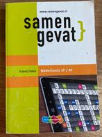Samengevat Havo;vwo 3F;4F, Ophalen of Verzenden, Nederlands, Overige niveaus, J. Nassau