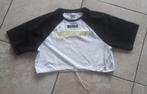 Croptop shirt Zando wit zwart geel maat M, Ophalen of Verzenden, Zo goed als nieuw, Geel, Korte mouw