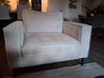 Brede fauteuil zandkleur - 1 jaar oud, Huis en Inrichting, Fauteuils, Ophalen