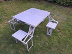 Bo camp picknicktafel, Tuin en Terras, Picknicktafels, Ophalen, Gebruikt, Aluminium, Inklapbaar
