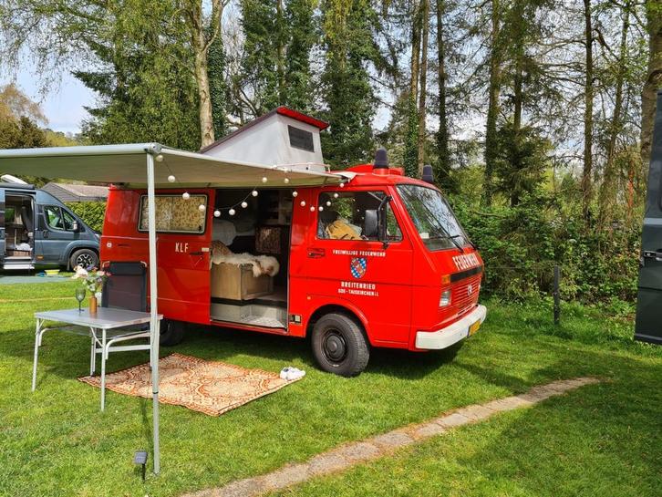 VW LT 35 Camper – Originele brandweerbus – Direct reis-klaar, Caravans en Kamperen, Campers, Particulier, Buscamper of Camperbus