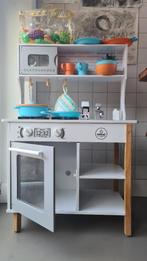 Complete speelkeuken met accessoires, Ophalen, Gebruikt, Hout, Speelkeuken