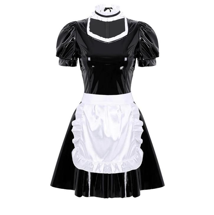 French maid kostuum sexy huishoudster lingerie wetlook jurk, Kleding | Dames, Carnavalskleding en Feestkleding, Nieuw, Kleding