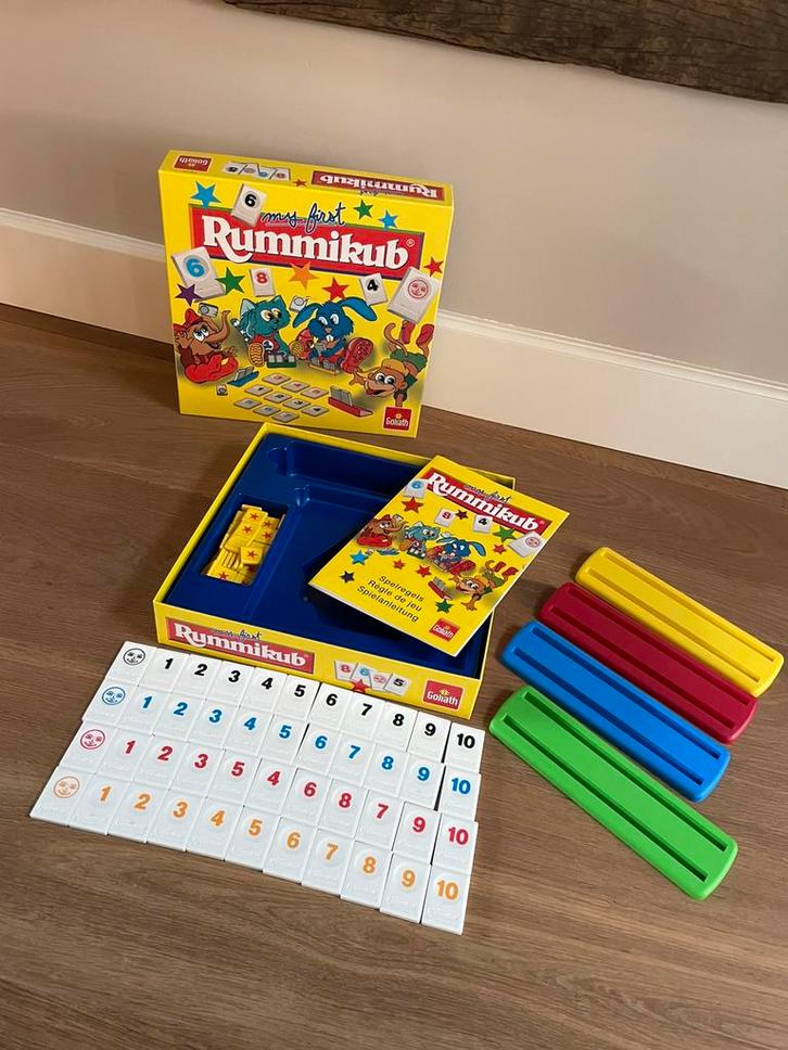Rummikub junior, Hobby en Vrije tijd, Gezelschapsspellen | Overige, Zo goed als nieuw, Drie of vier spelers, Ophalen