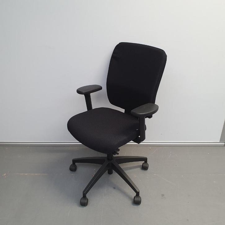 Viasit bureaustoel - nieuwe zwarte stof kantoorstoel, Huis en Inrichting, Bureaustoelen, Gebruikt, Zwart, Ophalen
