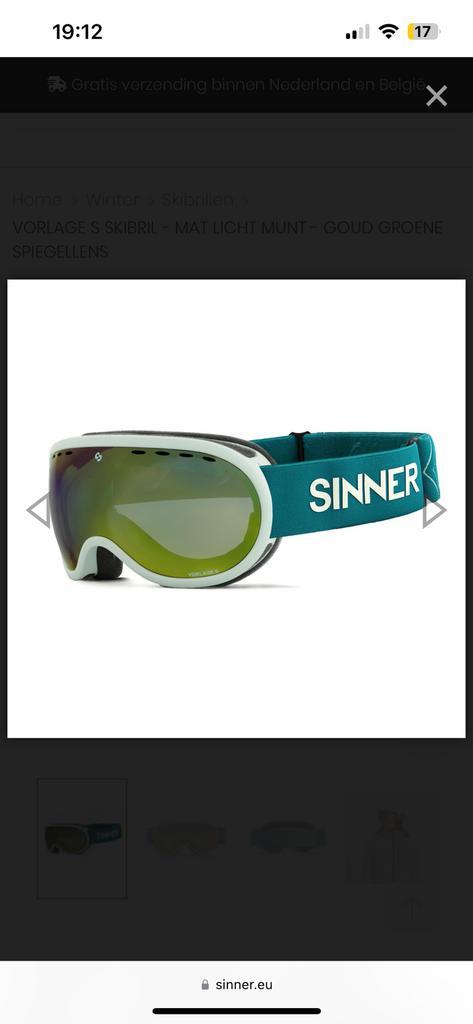 Skibril sinner vorlage s. Super fijne skibril Perfecte staat, Sport en Fitness, Skiën en Langlaufen, Zo goed als nieuw, Overige typen
