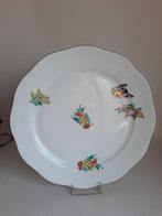 Groot Herend bord met vlinder en fruit decor, Ophalen of Verzenden