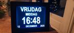 Dementie klok,  digitale Kalenderklok, Ophalen of Verzenden, Zo goed als nieuw, Digitaal, Wekker of Tafelklok
