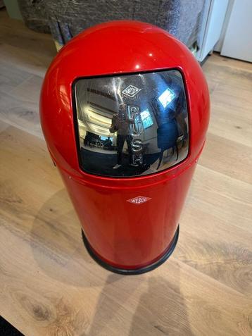 Wesco Pushboy pedaalemmer 50 liter – rood beschikbaar voor biedingen