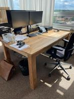 EETTAFEL OF BUREAU, MASSIEF TEAK, 1.80X0.90 NU MAAR 100,00, Ophalen, Gebruikt, Teakhout, 50 tot 100 cm
