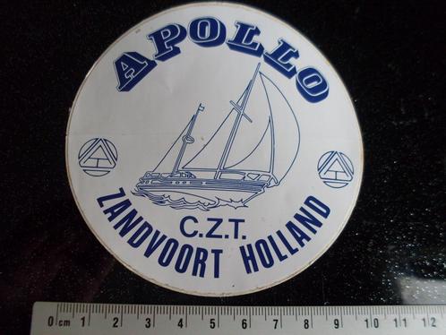sticker apollo zandvoort holland czt logo zeilboot, Verzamelen, Stickers, Zo goed als nieuw, Bedrijf of Vereniging, Verzenden