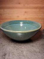 Groene turquoise schaal kerst, Ophalen of Verzenden, Rond, Glas