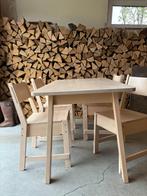 eethoek 120 cm en 4 stoelen, Overige materialen, Gebruikt, 100 tot 150 cm, Vier personen