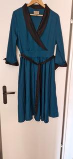 Lindy Bob Feestjurk Petrol Groen Zwart XXL, Blauw, Maat 46/48 (XL) of groter, Ophalen of Verzenden, Knielengte