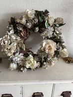 Prachtige Oude Grote Krans met Bloemen, Ophalen of Verzenden