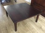 Te koop donker eiken salontafel, Ophalen, Gebruikt, Minder dan 50 cm, Rechthoekig