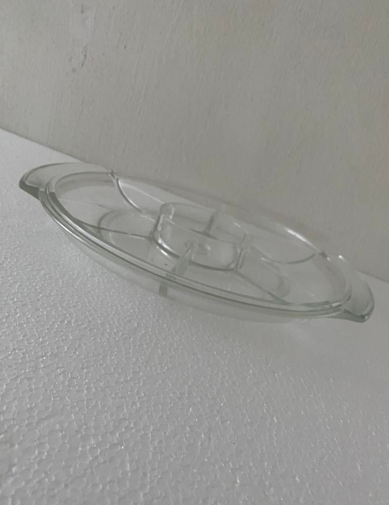 Copier glazen hapjesschaal Tournant , jaren 40, Antiek en Kunst, Antiek | Glas en Kristal, Ophalen of Verzenden